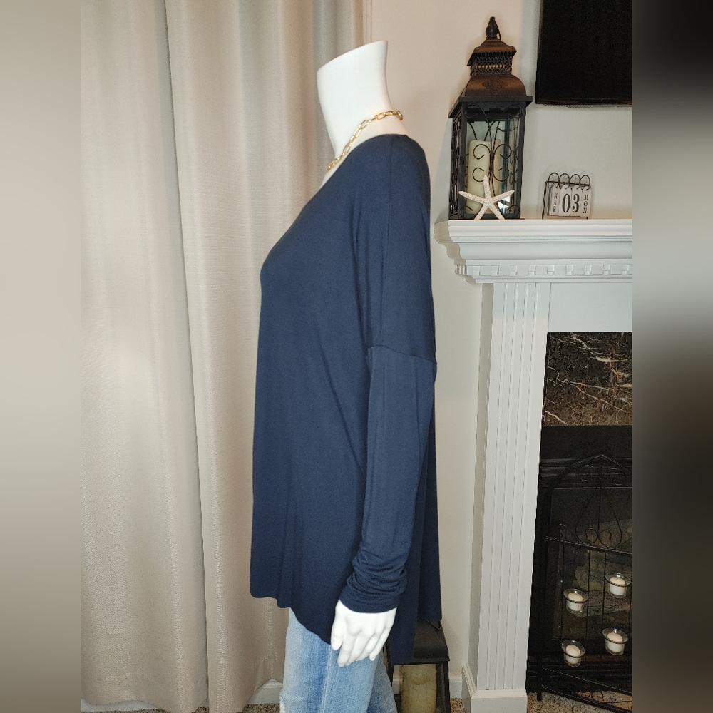 Abercrombie & Fitch Viscose Blend LS Top, Blue XS/S - Picture 4 of 7